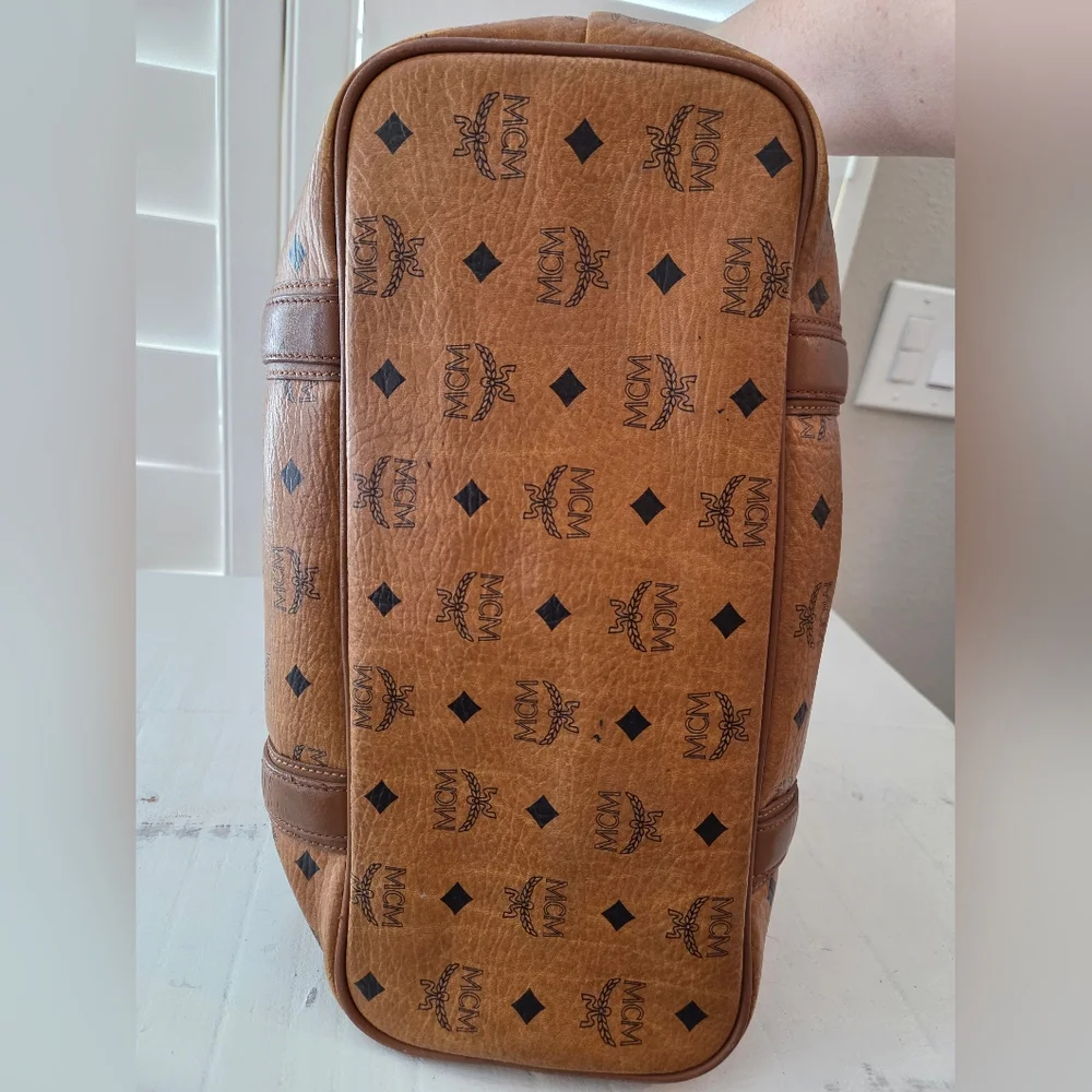 MCM Brown Monogram Tote Bag - Picture 7 of 14